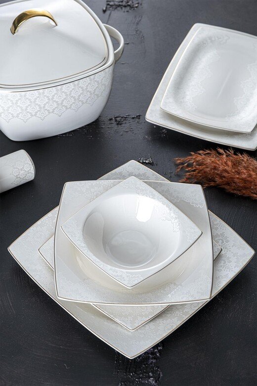 ACAR 347 NOVA PEARL 60 PRC.BONE CHINA YEMEK TAKIMI