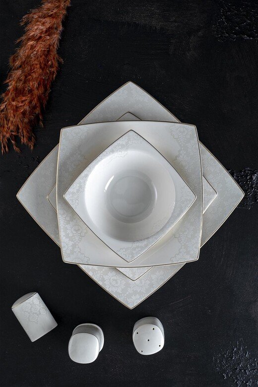 ACAR 347 NOVA PEARL 60 PRC.BONE CHINA YEMEK TAKIMI
