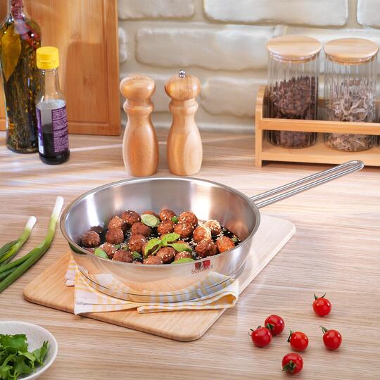 SCHAFER HELD ÇELİK TAVA 24 CM İNOX