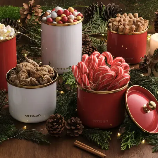 EMSAN TROY EMAYE KÜÇÜK KAVANOZ KIRMIZI