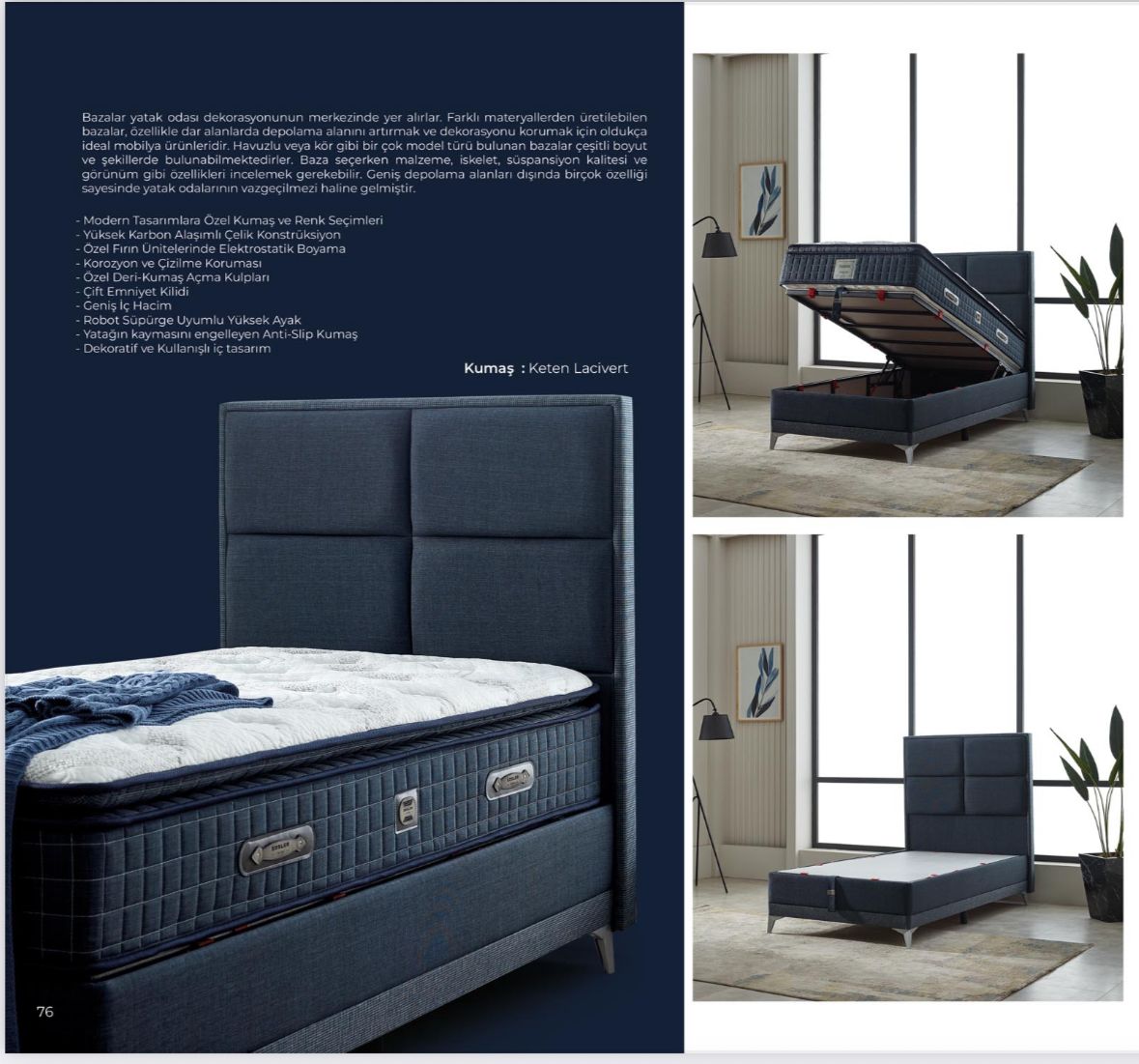 SÜSLER 100X200 CALİSTA BAZA SETİ