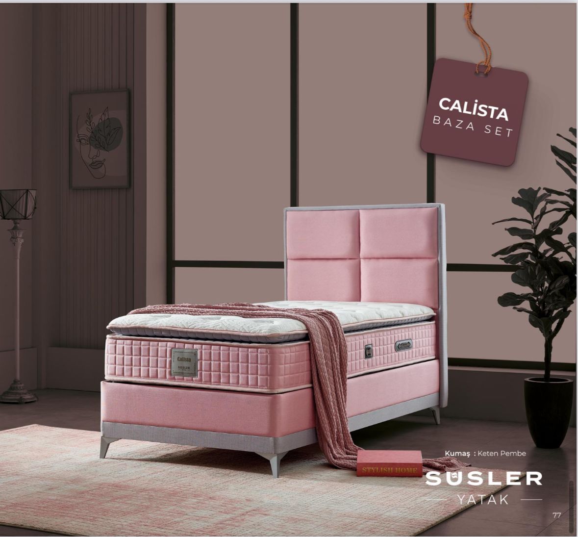 SÜSLER 100X200 CALİSTA BAZA SETİ