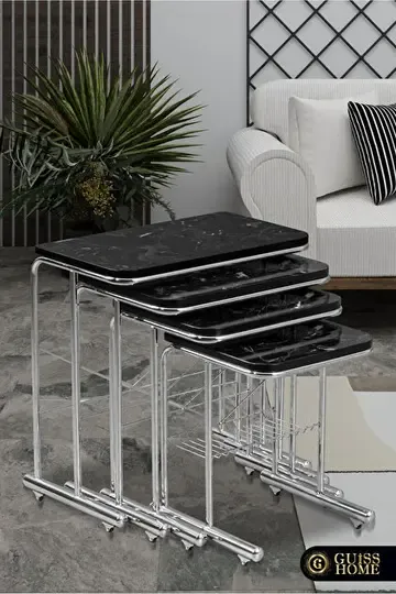 GÜRSES 853-114 TUAL ZİGON KROM AYAK CEVİZ TABLA