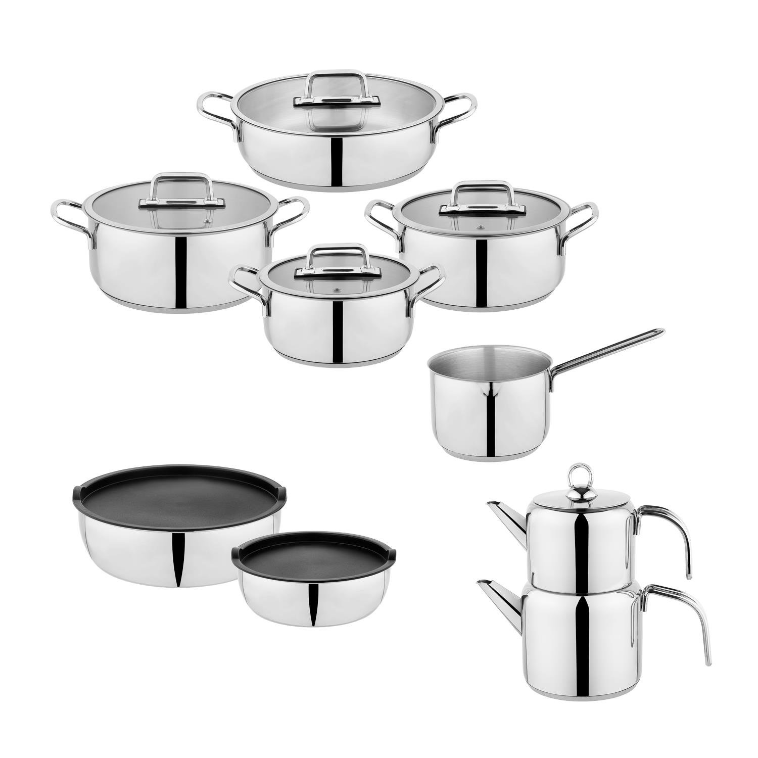 SCHAFER GRANDE MİA ÇELİK ÇEYİZ SETİ 16 PRÇ İNOX