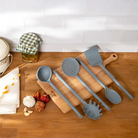 EMSAN FİESTA 5 PARÇA SERVİS SETİ GRİ