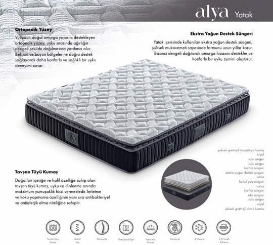 Fame Alya Black 160*200 Baza Set