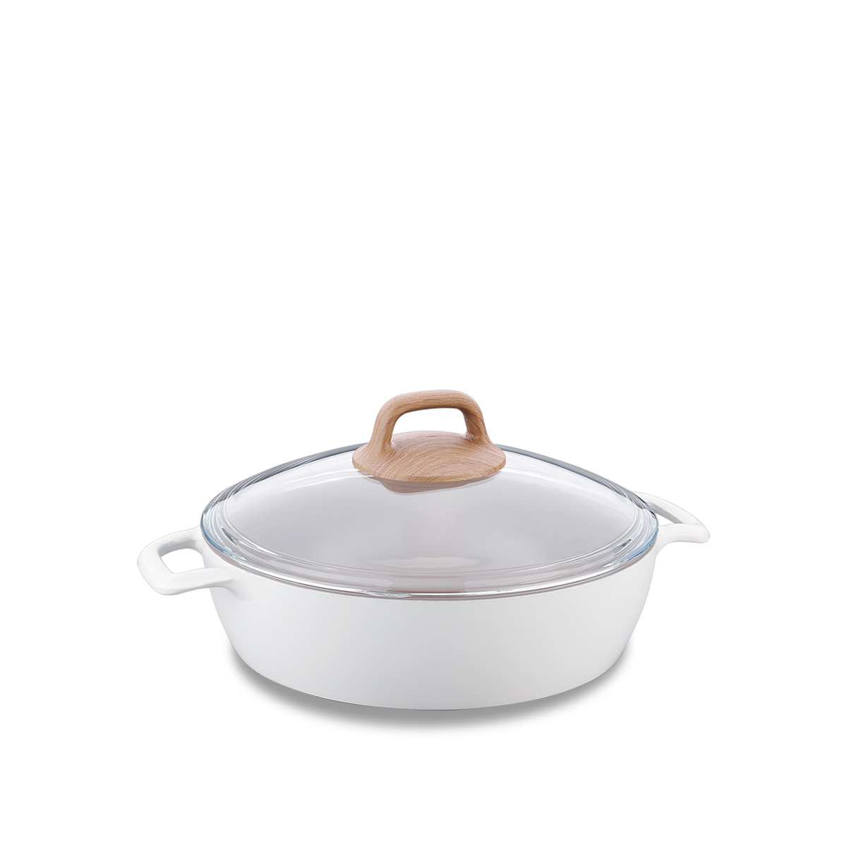 KORKMAZ A2981 GUSTO SERAMİK KISA TENCERE 24X6,5