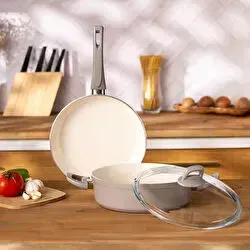 EMSAN SWİSS TAVA SETİ 3 PRÇ BEJ