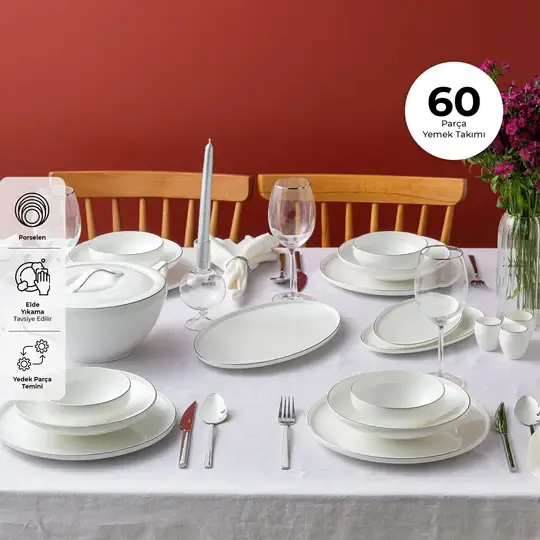 EMSAN FİNE BONE FREYA 60 PRÇ FD PLATİN YUVARLAK YMK TKM