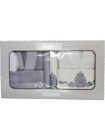 ÖZDİLEK VALİOSO GRİ-KREM/GÜMÜŞ AİLE SETİ