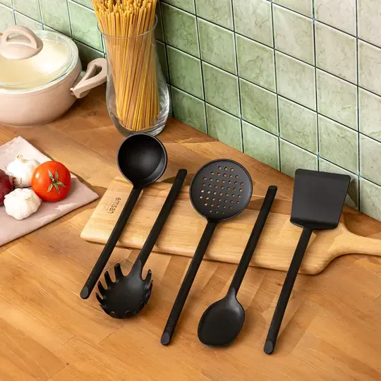 EMSAN FİESTA 5 PARÇA SERVİS SETİ SİYAH