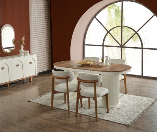 Elif Bahama Krem Yemek Odası