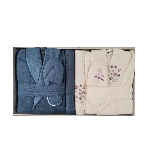 ÖZDİLEK NANCY KREM-MAVİ HAPPY SET NAK.