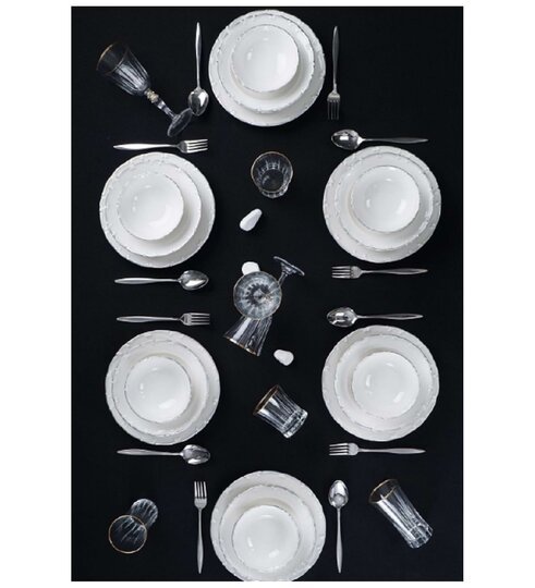 ACAR 12343 24PRÇ LİYANA SİLVER YEMEK TKM