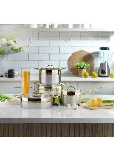 SCHAFER GOLDEN LİNE ÇLK TNCERE SET 8 PRÇ İNOX