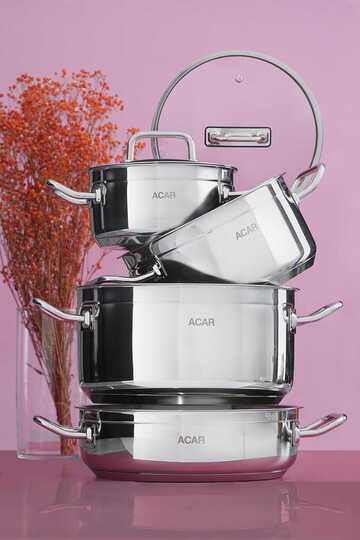ACAR 17158 KARAT 8 PRÇ MERKÜR TENCERE SET