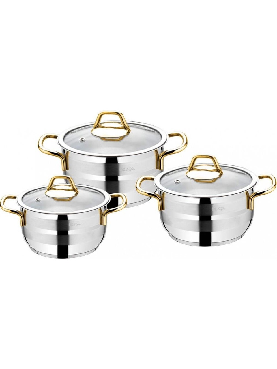 ÖZLİFE GU-518 ADA 3LÜ GÜVEÇ SET SADE GOLD