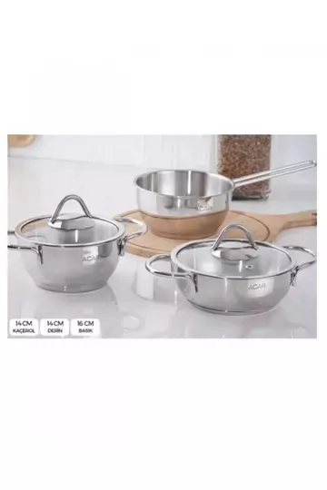 ACAR 17155 KARAT SİERA 5 PRÇ TENCERE SET
