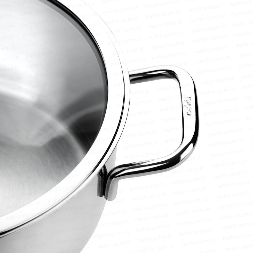 NEHİR SİLVER KLASİK 8PRÇ ÇELİK TENCERE SET