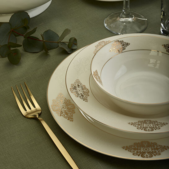 EMSAN NEW BONE SARE 60 PRÇ YUVARLAK YEMEK TKM