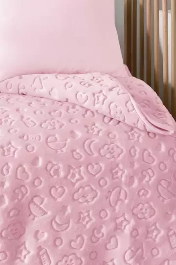 ÖZDİLEK BEBE EMBOS BATTANİYE 100X120 PEMBE