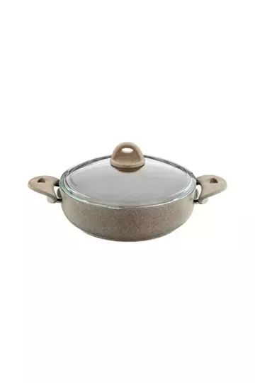 SAFLON 30 CM BASIK GRANİT TENCERE