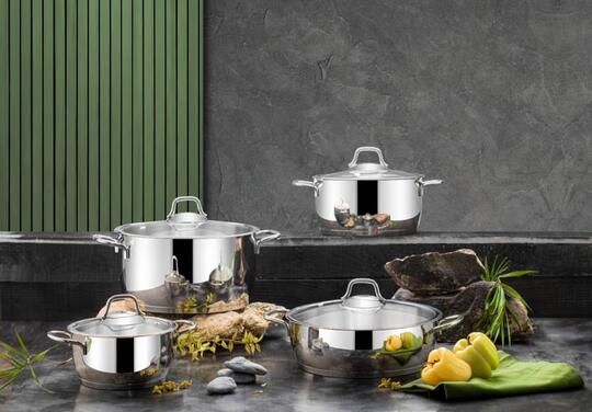 ÖZLİFE TS-4019 VİGO 8 PRÇ TENCERE SET SADE