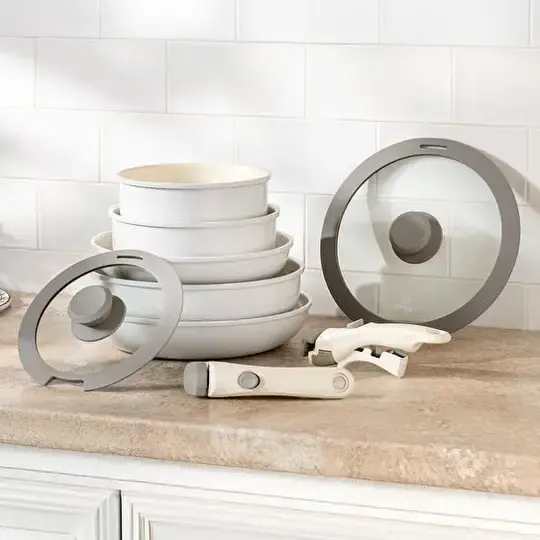 EMSAN EASY CLİCK TENCERE SETİ AÇIK GRİ