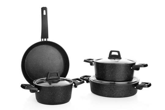 SCHAFER BLACK STONE TENCERE SETİ 7 PARÇA SİYAH
