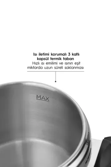 NEHİR SİLVER TREND 4 LT DÜDÜKLÜ TENCERE