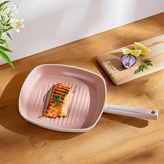 EMSAN SWİSS CRYSTAL 28 CM KARE TAVA PEMBE