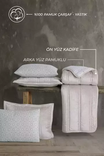 ELART COMFORT SET FANCY EKRU ÇİFT KİŞİLİK