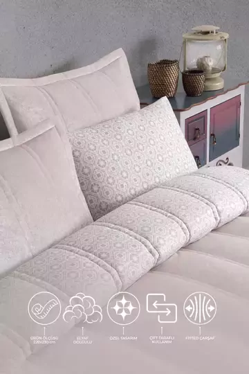 ELART COMFORT SET FANCY EKRU ÇİFT KİŞİLİK