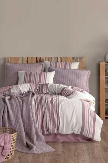 ELART NATUREL STYLE TK  NEVRESİMLİ YATAK SETİ GÜLKURUSU