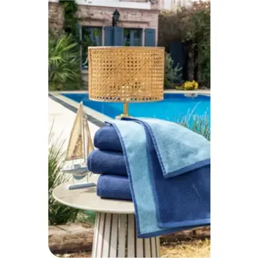 ÖZDİLEK DOUBLE COLOUR LACİ-MAVİ PLAJ 70*145