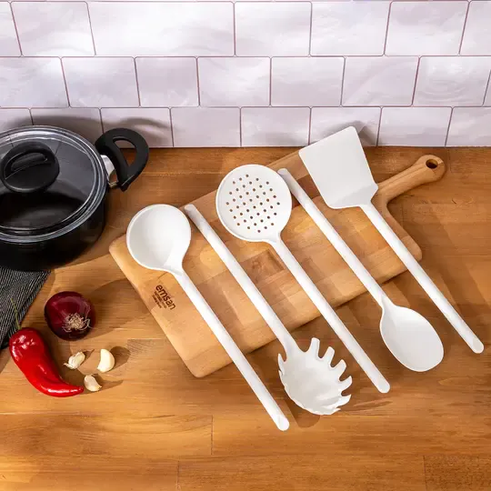 EMSAN FİESTA 5 PARÇA SERVİS SETİ BEYAZ