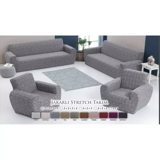 LÖKÇE POLOLİFE STREÇH MAKSİ GRUP KOLTUK ÖRT 3-3-1-1