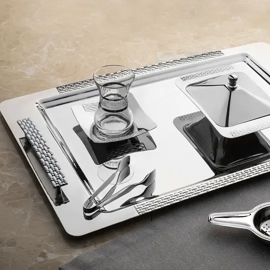 NEHİR SIRMA SADE 40P ÇAY SETİ