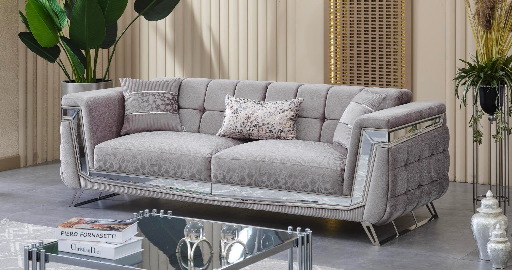 Maximo Milano Gümüş Koltuk Takımı