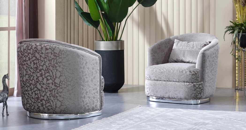 Maximo Milano Gümüş Koltuk Takımı