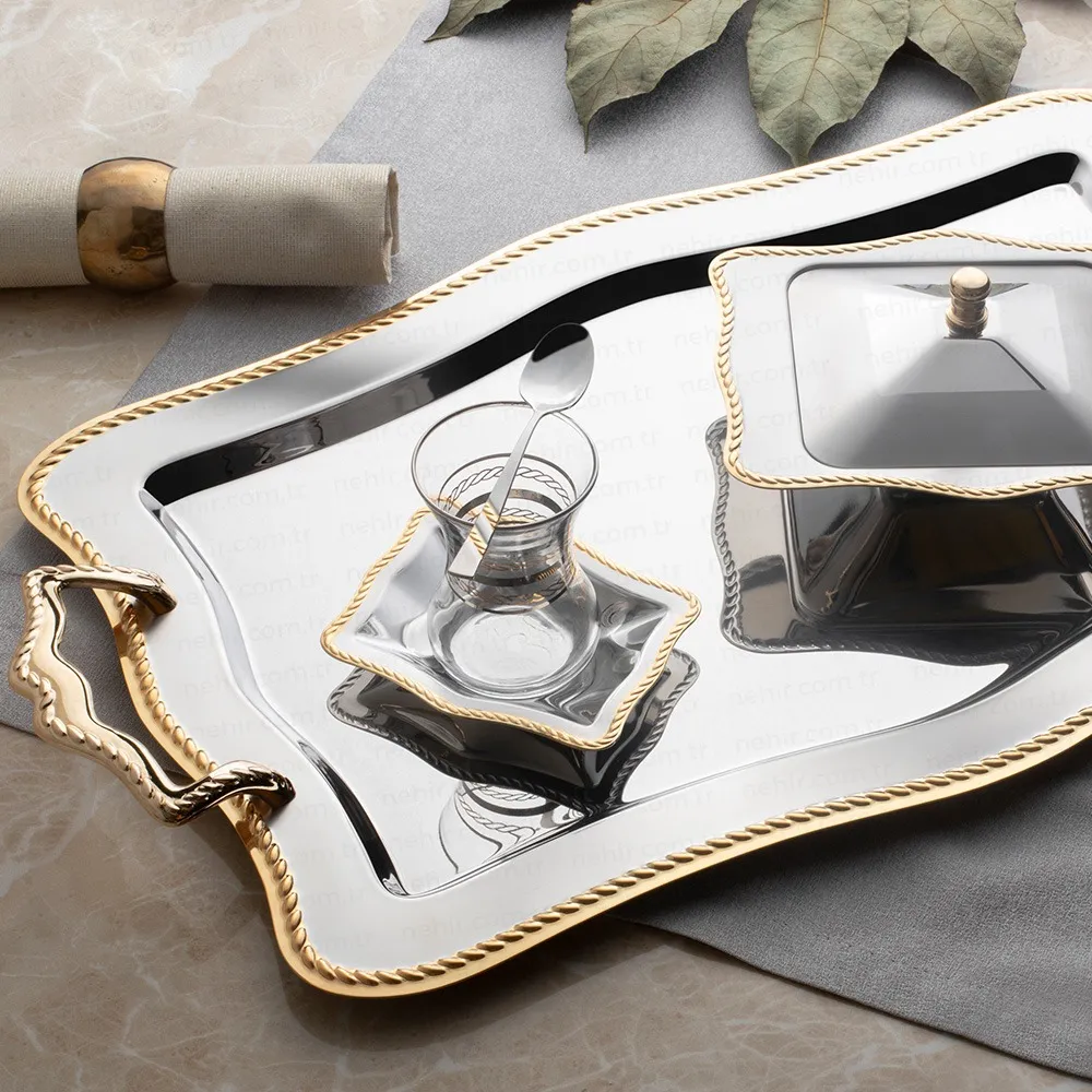 NEHİR ZİNCİR ALTIN 40P ÇAY SET