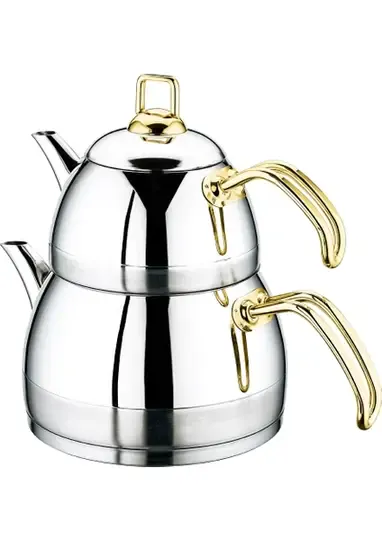 ÖZLİFE CSEL-164 ELA KÜÇÜK BOY ÇAYDANLIK TK SADE GOLD