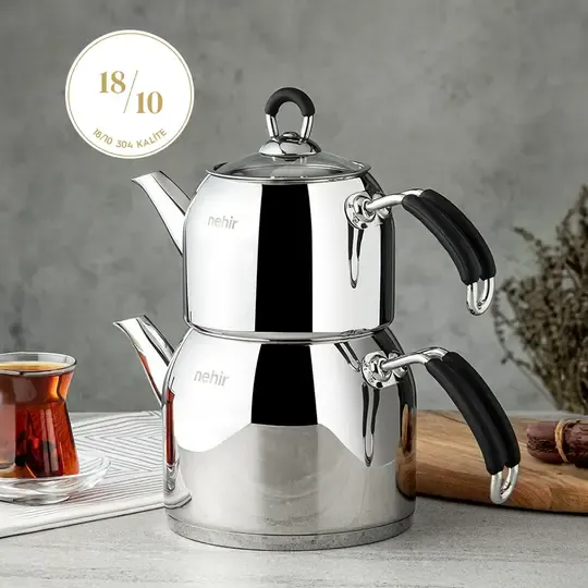 NEHİR MİDİ MODERN ÇELİK ÇAYDANLIK TKM