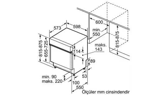 BOSCH SMI25DS01T ANKASTRE BULAŞIK MAKİNESİ