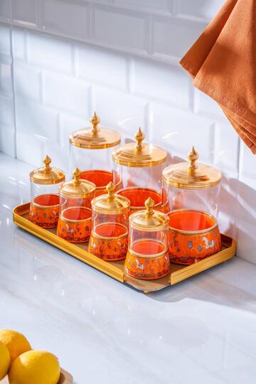 ACAR 7315 PASSİFOLİA 8Lİ CAM TEPSİLİ BAHARAT TKM