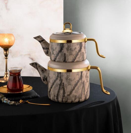 ÖZLİFE CGV-1031 VİGO AİLE BOY ÇAYDANLIK TKM GRANİT KREM