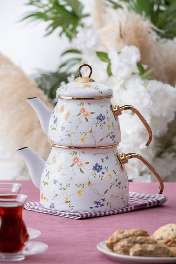 ACAR 6500 QUALİTA-FLOWER ALT-ÜST EMAYE DOROTY ÇAYDANLIK TKM