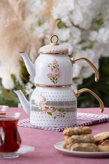 ACAR 6502 QUALİTA FLOWER MİNİ EMAYE ÇAYDANLIK TKM