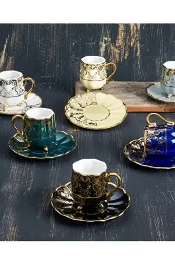 ACAR 11017 PORSELEN 6 LI FİNCAN TAKIMI