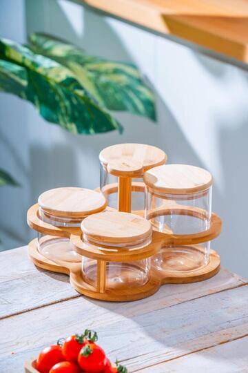 ACAR 7561 MALIBU 4LÜ BAMBU STANDLI BAHARATLIK